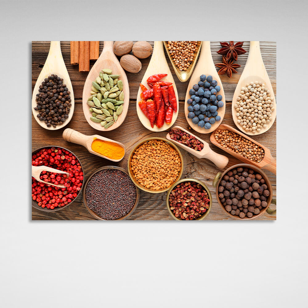 For the kitchen Spices and condiments Canvas Wall Art Print For Kitchen