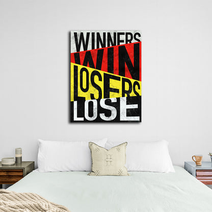 For motivation Winners win Motivational Canvas Wall Art Print