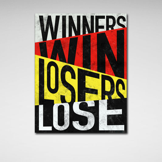 For motivation Winners win Motivational Canvas Wall Art Print