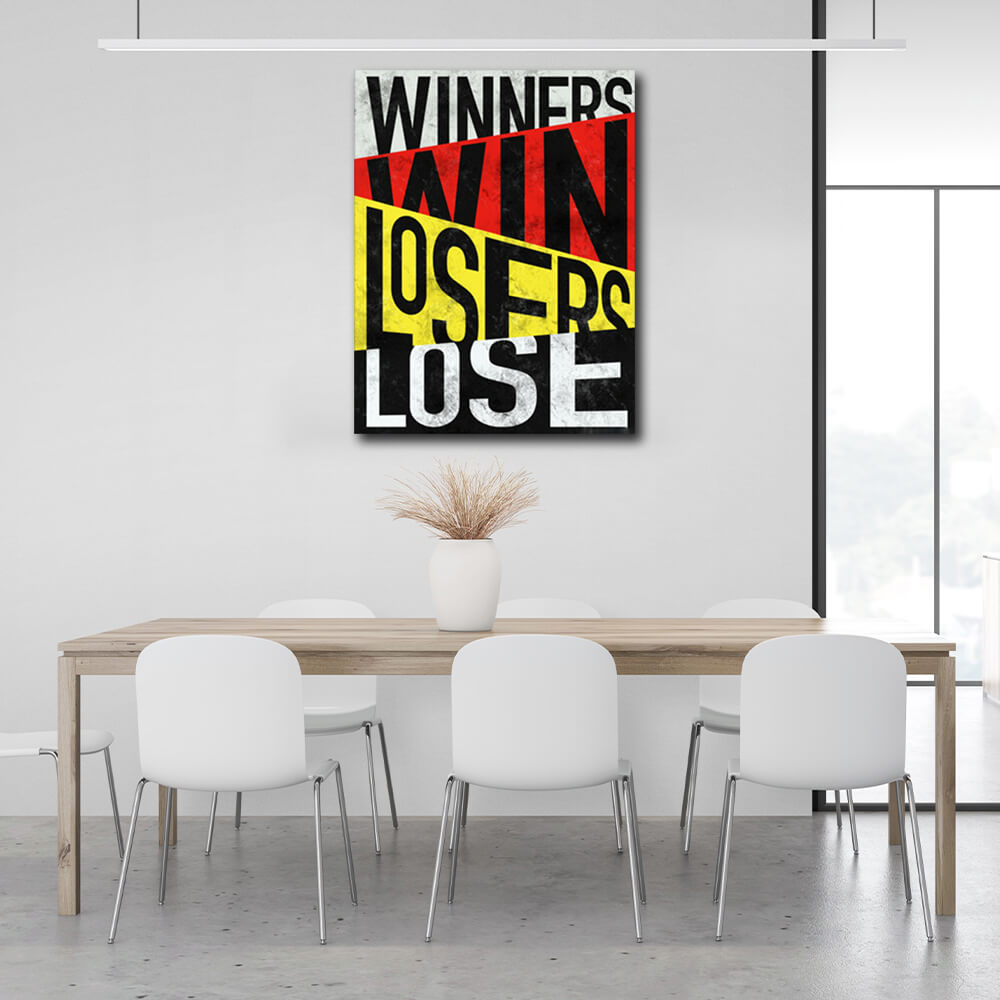 For motivation Winners win Motivational Canvas Wall Art Print