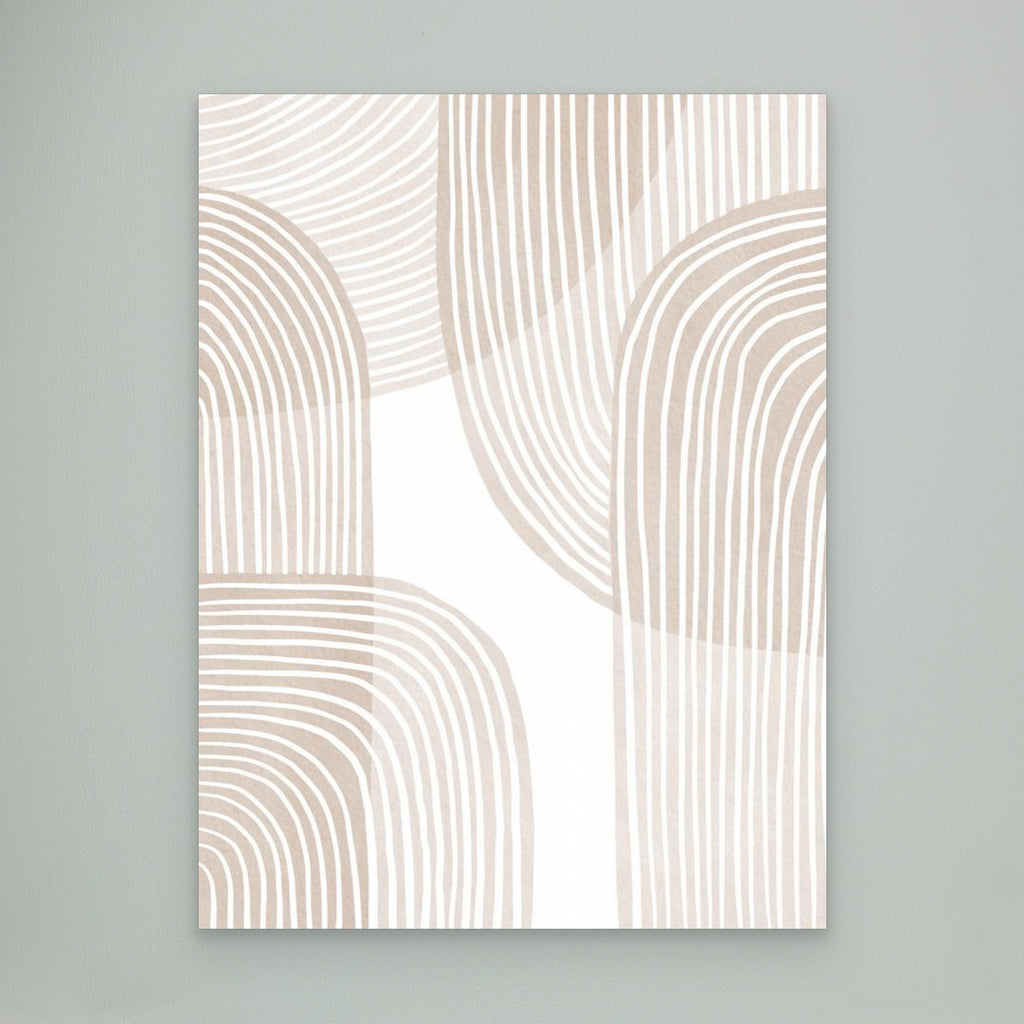 Abstract Beige Line Art