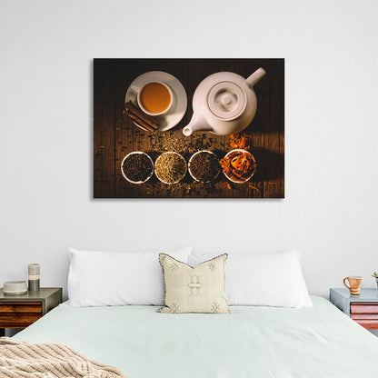 For the kitchen A kettle of tea Canvas Wall Art Print For Kitchen