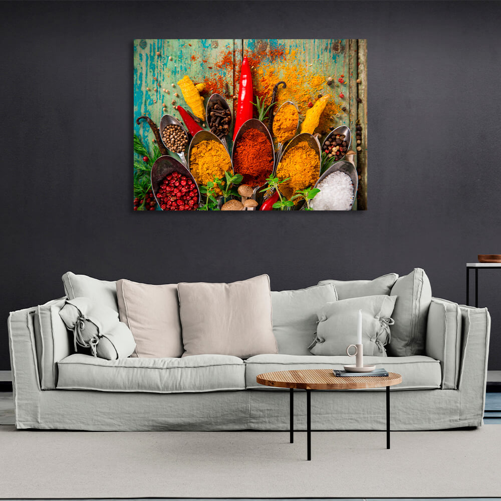 For the kitchen Spices and condiments Canvas Wall Art Print For Kitchen