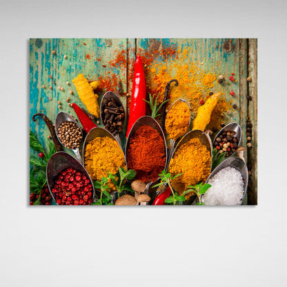 For the kitchen Spices and condiments Canvas Wall Art Print For Kitchen