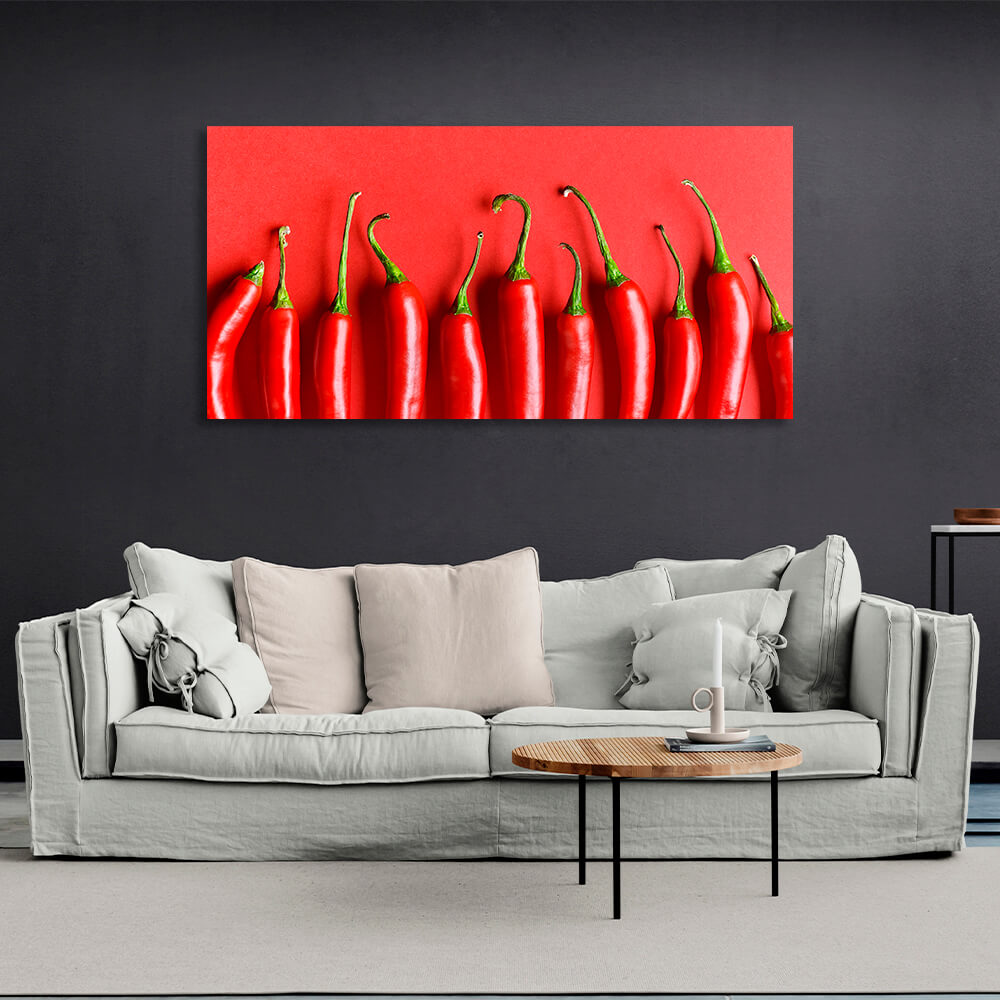 For the kitchen Chili peppers Canvas Wall Art Print For Kitchen