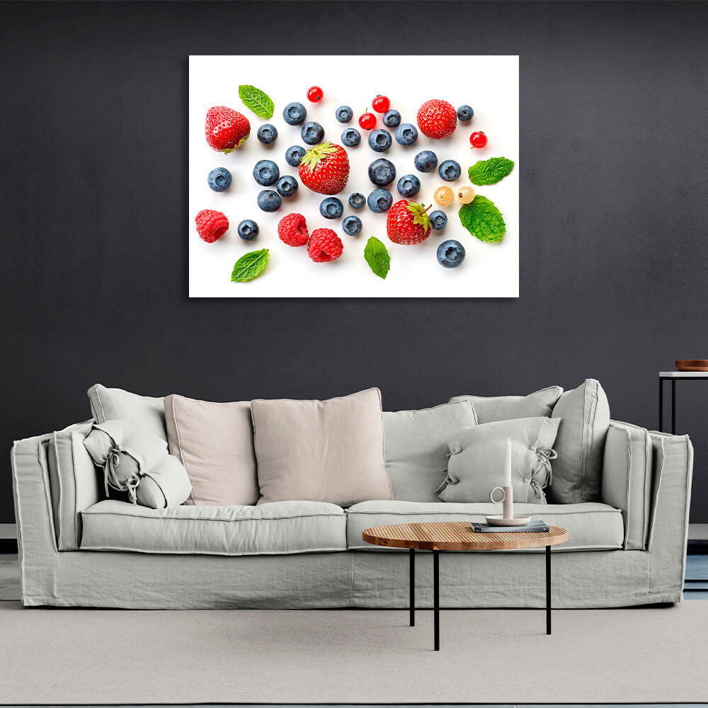 For the kitchen Berries Canvas Wall Art Print For Kitchen