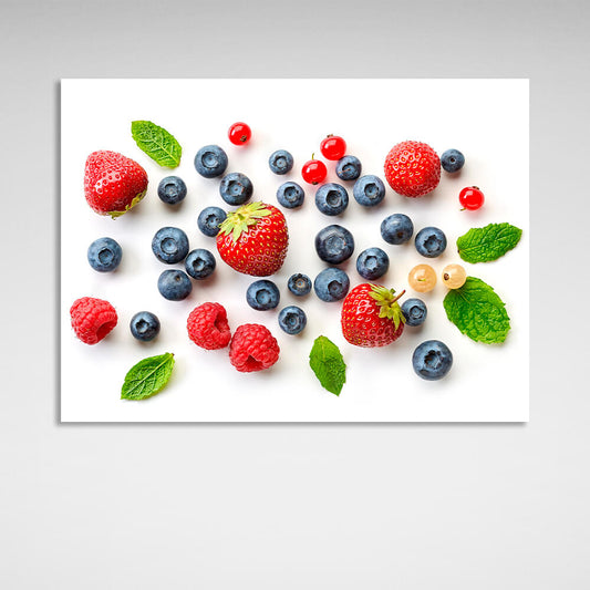 For the kitchen Berries Canvas Wall Art Print For Kitchen