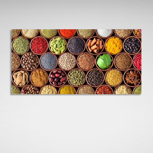 For the kitchen Spice plates Canvas Wall Art Print For Kitchen