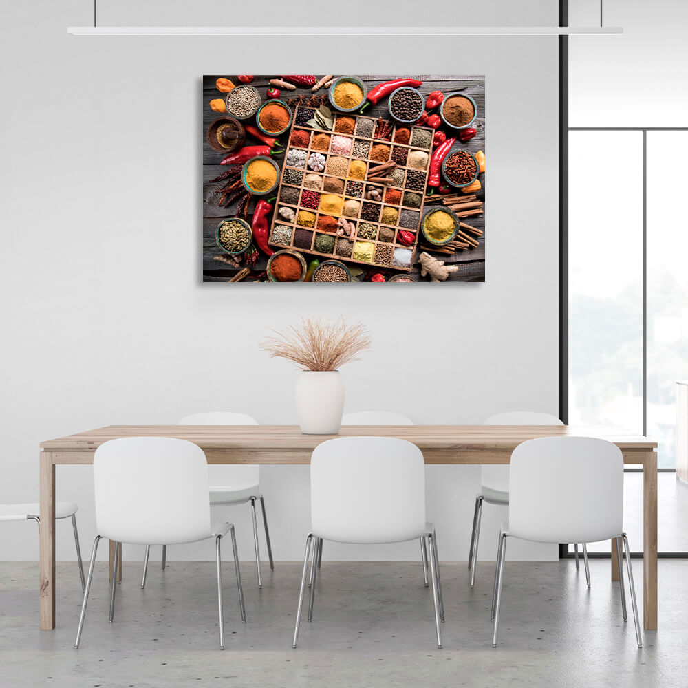 For the kitchen Spice and savory box Canvas Wall Art Print For Kitchen