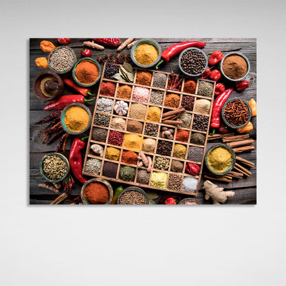 For the kitchen Spice and savory box Canvas Wall Art Print For Kitchen