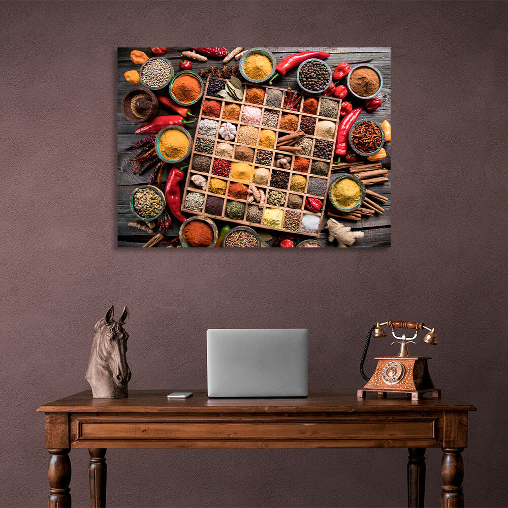 For the kitchen Spice and savory box Canvas Wall Art Print For Kitchen