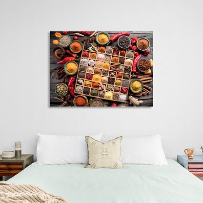 For the kitchen Spice and savory box Canvas Wall Art Print For Kitchen