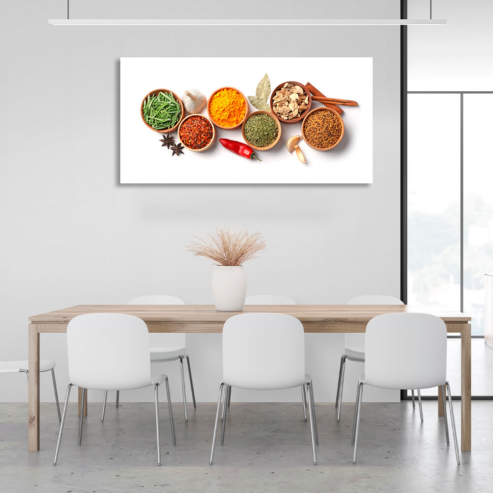 For the kitchen Spice plates Canvas Wall Art Print For Kitchen