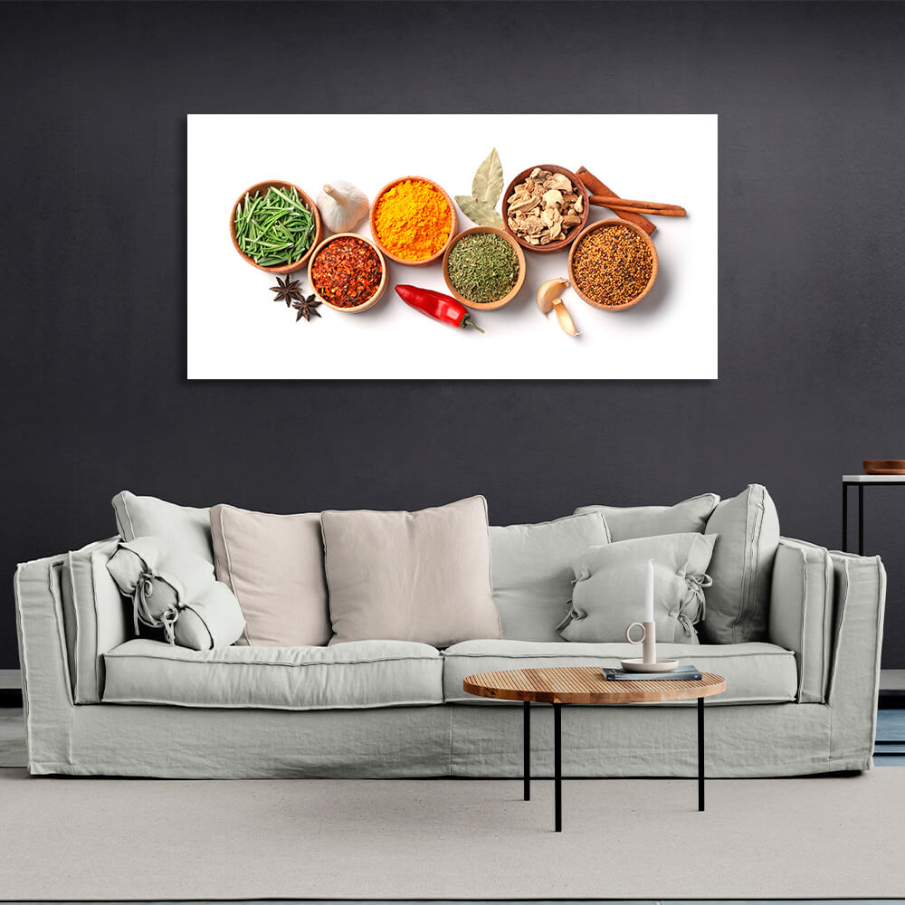 For the kitchen Spice plates Canvas Wall Art Print For Kitchen