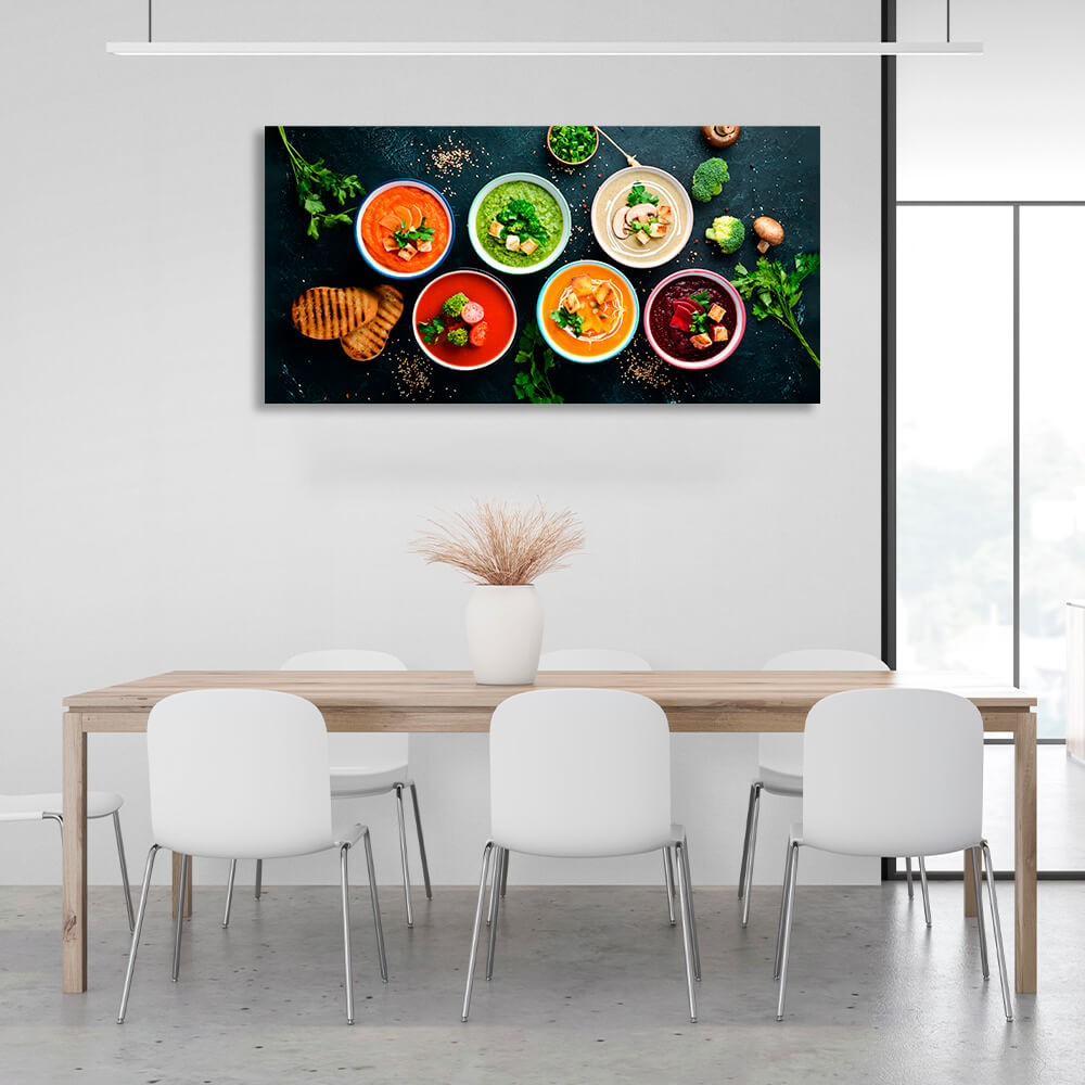 For the kitchen Cream soups Canvas Wall Art Print For Kitchen