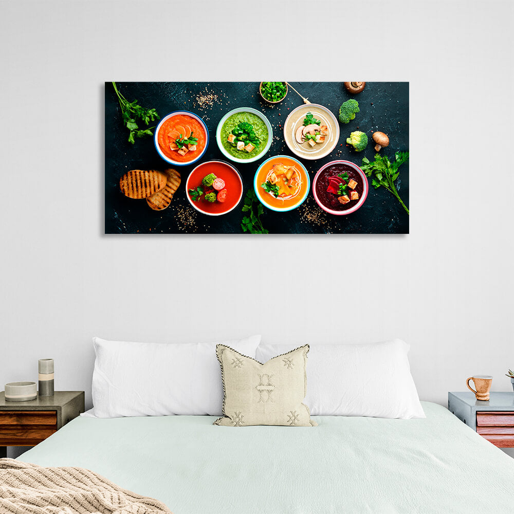 For the kitchen Cream soups Canvas Wall Art Print For Kitchen