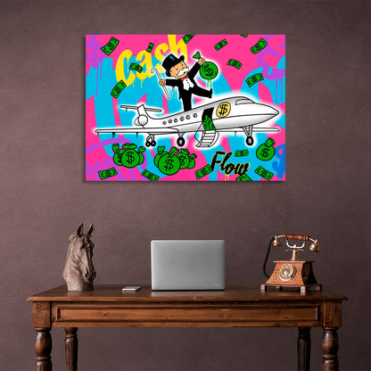 Cash Flow Inspirational Canvas Wall Art Print