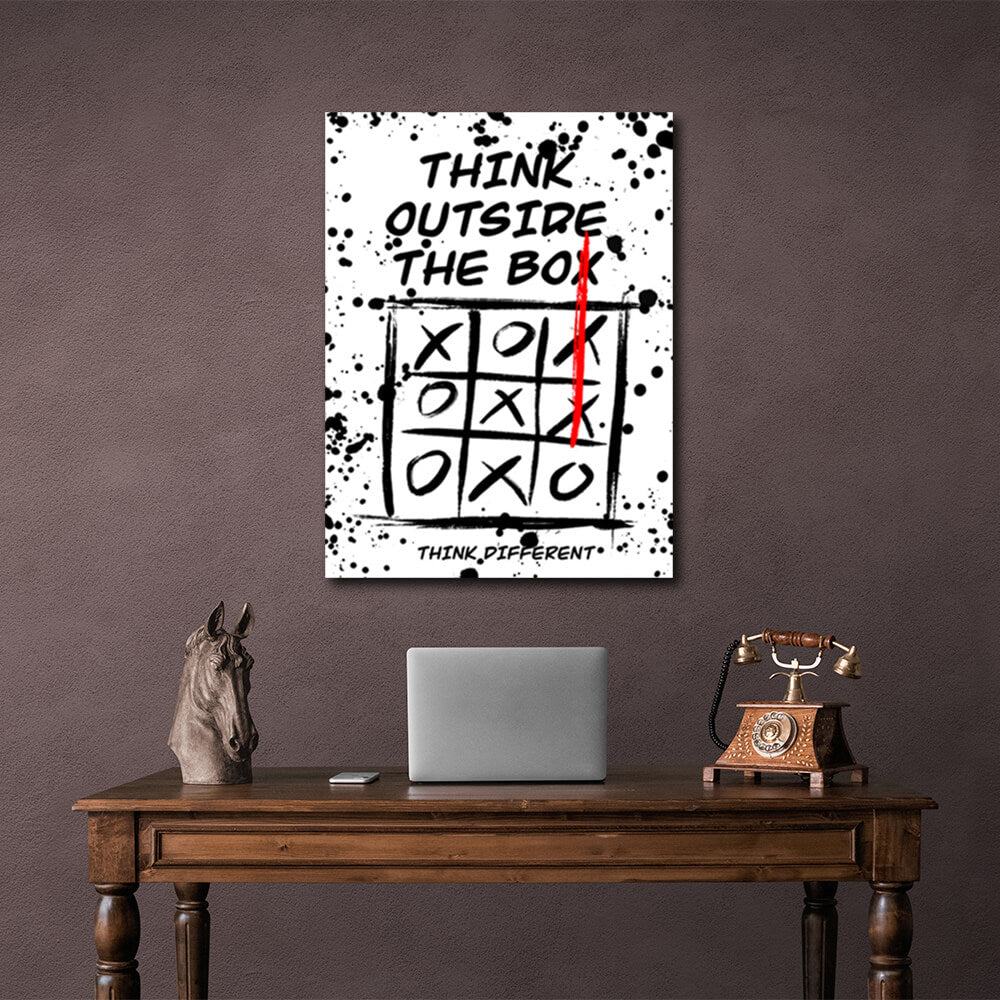 For motivation Think different Motivational Canvas Wall Art Print