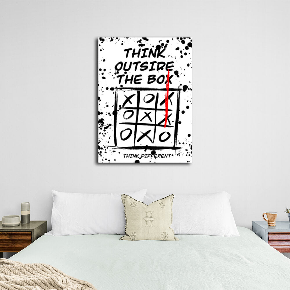 For motivation Think different Motivational Canvas Wall Art Print