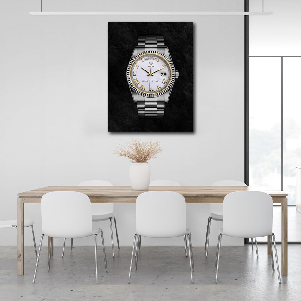 To motivate Rolex Motivational Canvas Wall Art Print