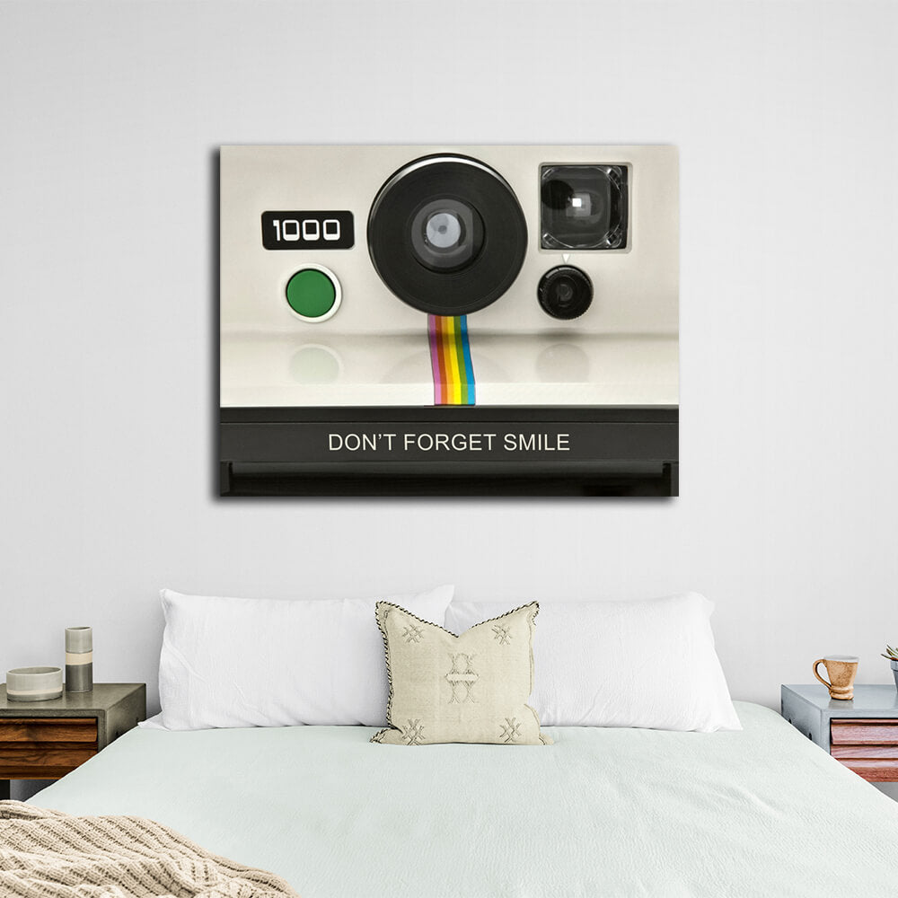 For motivation Don't forget to smile Motivational Canvas Wall Art Print