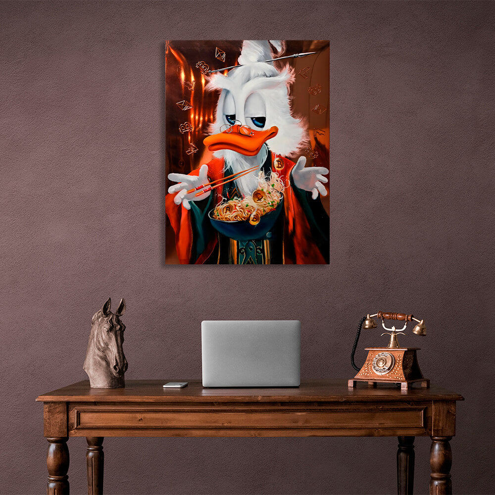 Scrooge the Wizard Cryptocurrencies Inspirational Canvas Wall Art Print