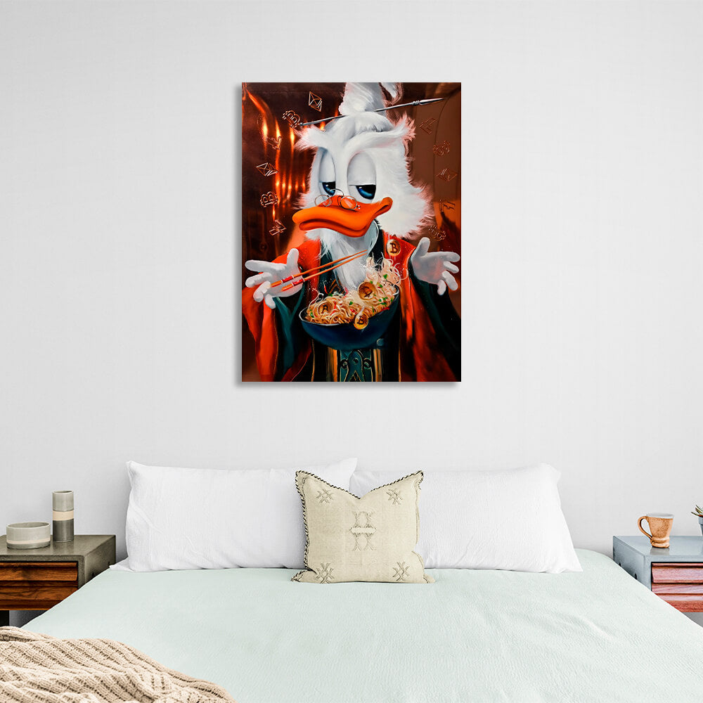 Scrooge the Wizard Cryptocurrencies Inspirational Canvas Wall Art Print