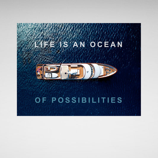 For motivation Life is an ocean of possibilities Motivational Canvas Wall Art Print