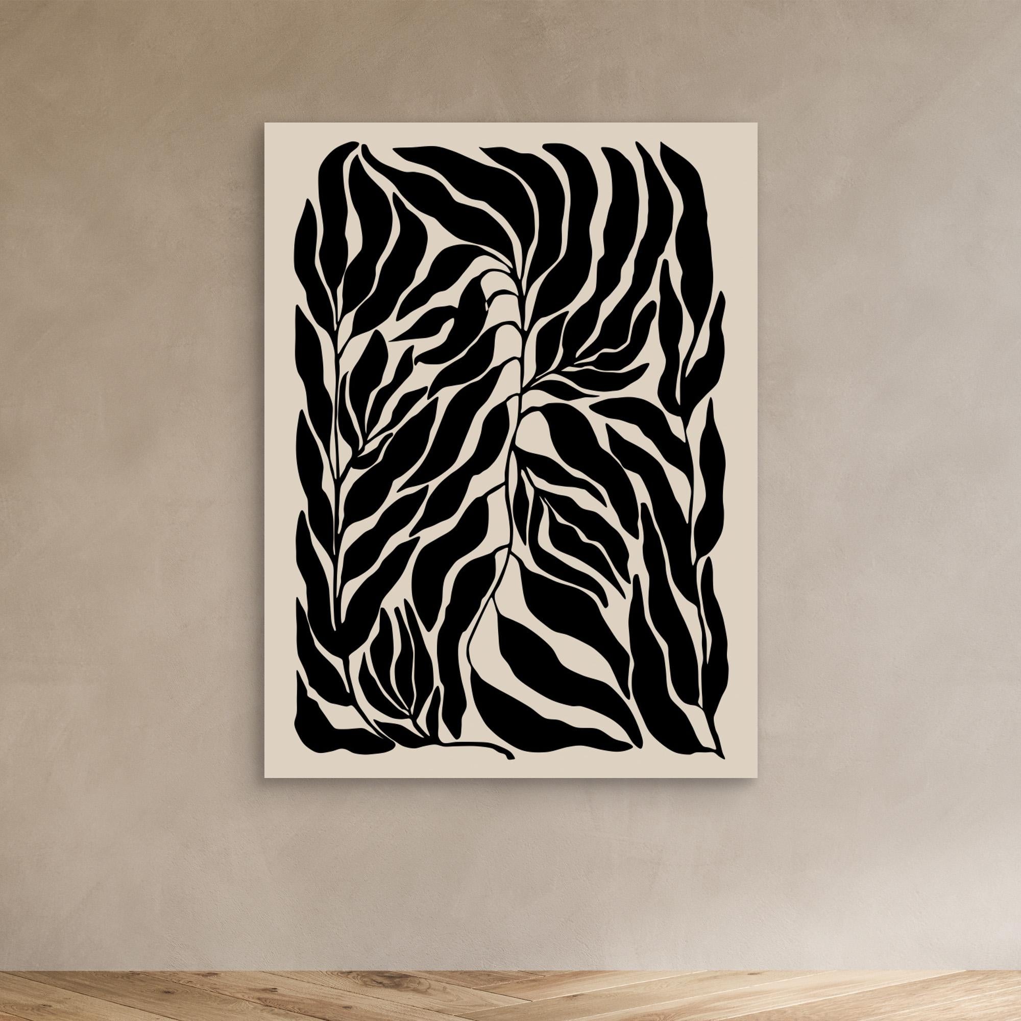 Black abstract plant 