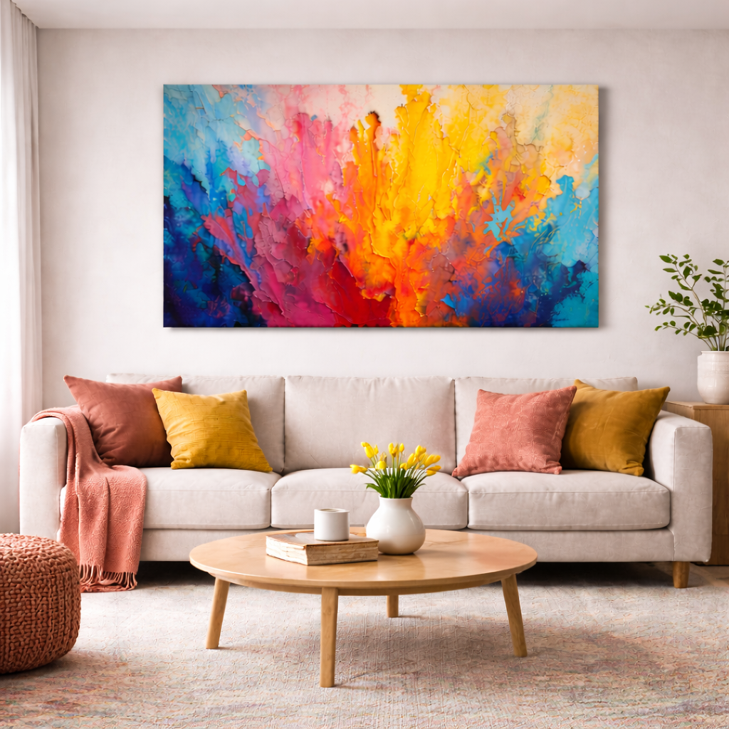 Vibrant Abstract Wall Art Canvas
