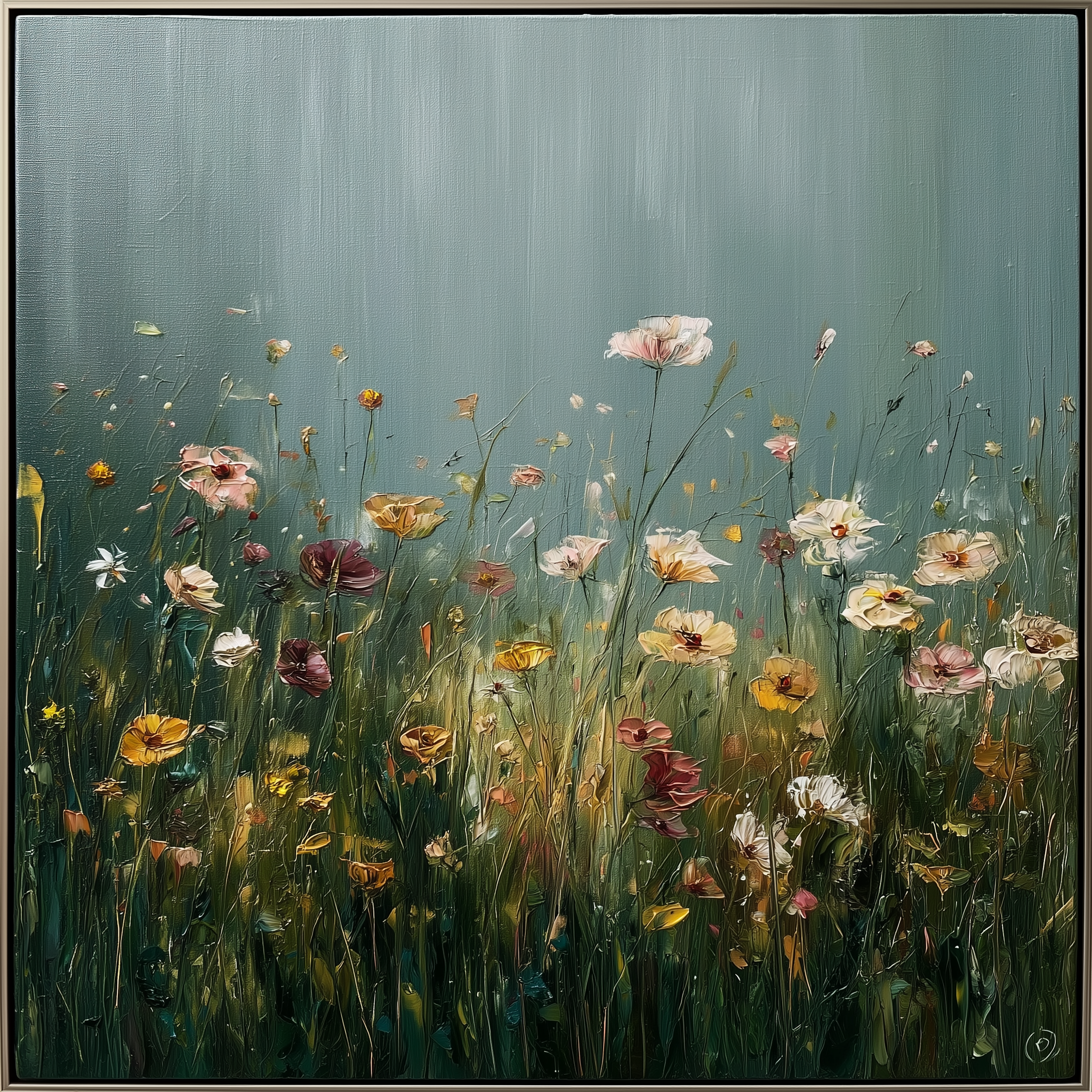 Quiet Meadow – Contemporary Botanical Canvas Wall Art -Collection: Earth Tone Wall Art