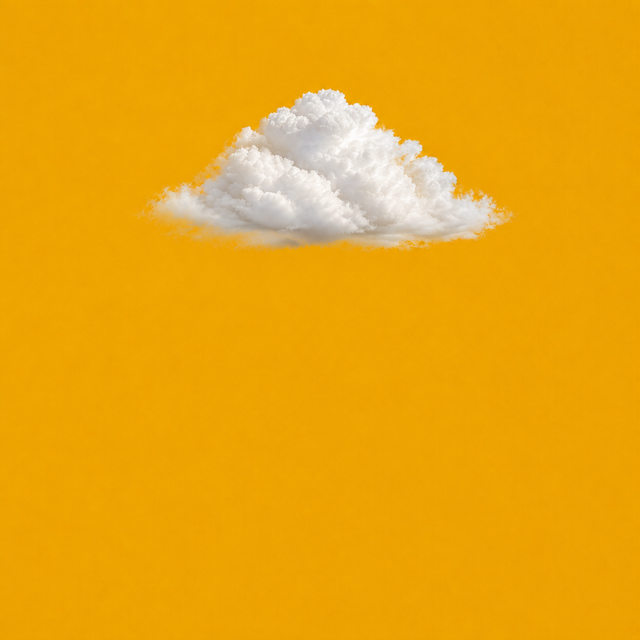 Minimalist Cloud Canvas Wall Art – Yellow Abstract Wall Art for Living Room | Modern Scandinavian & Japandi Decor