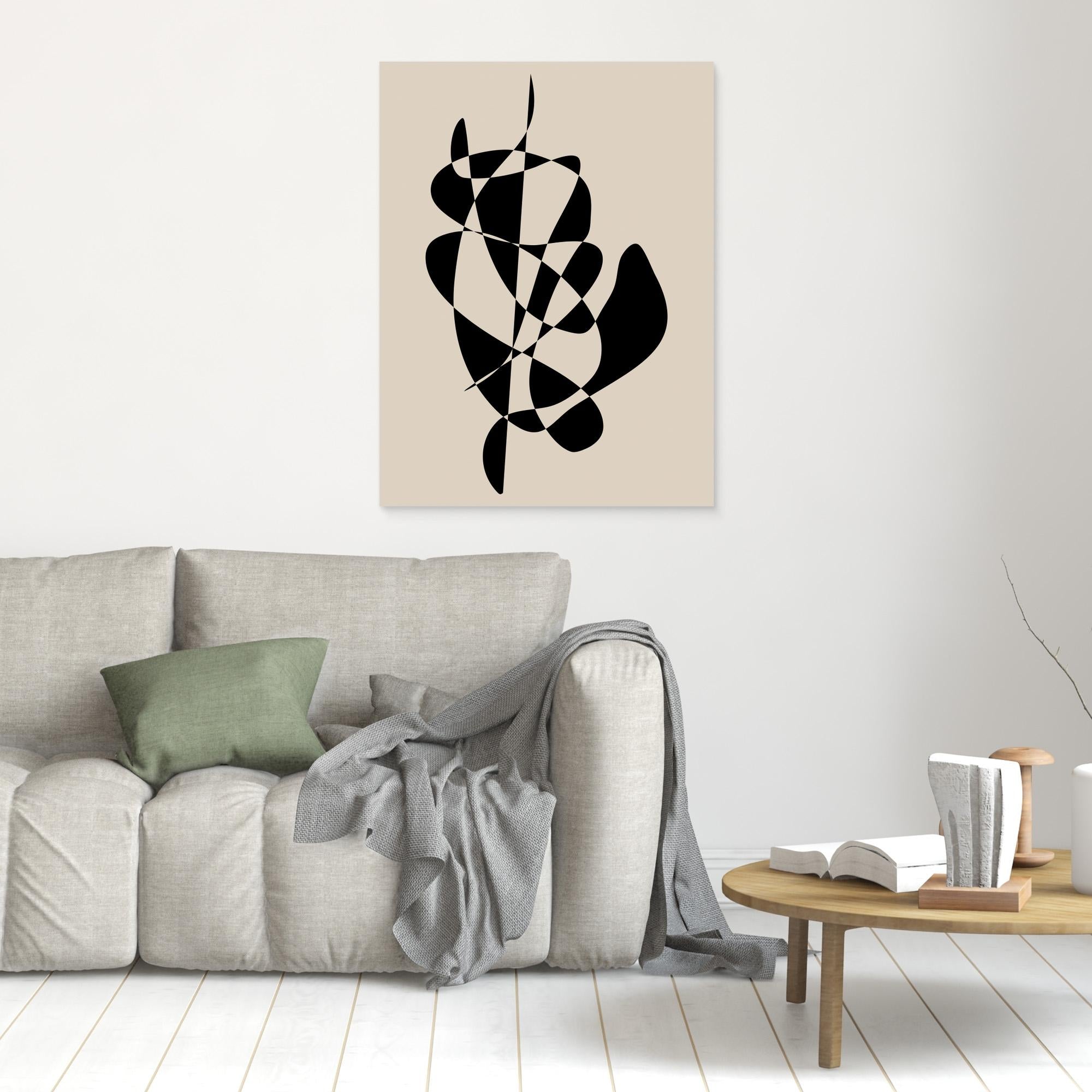 Abstract Black Shapes Artwork