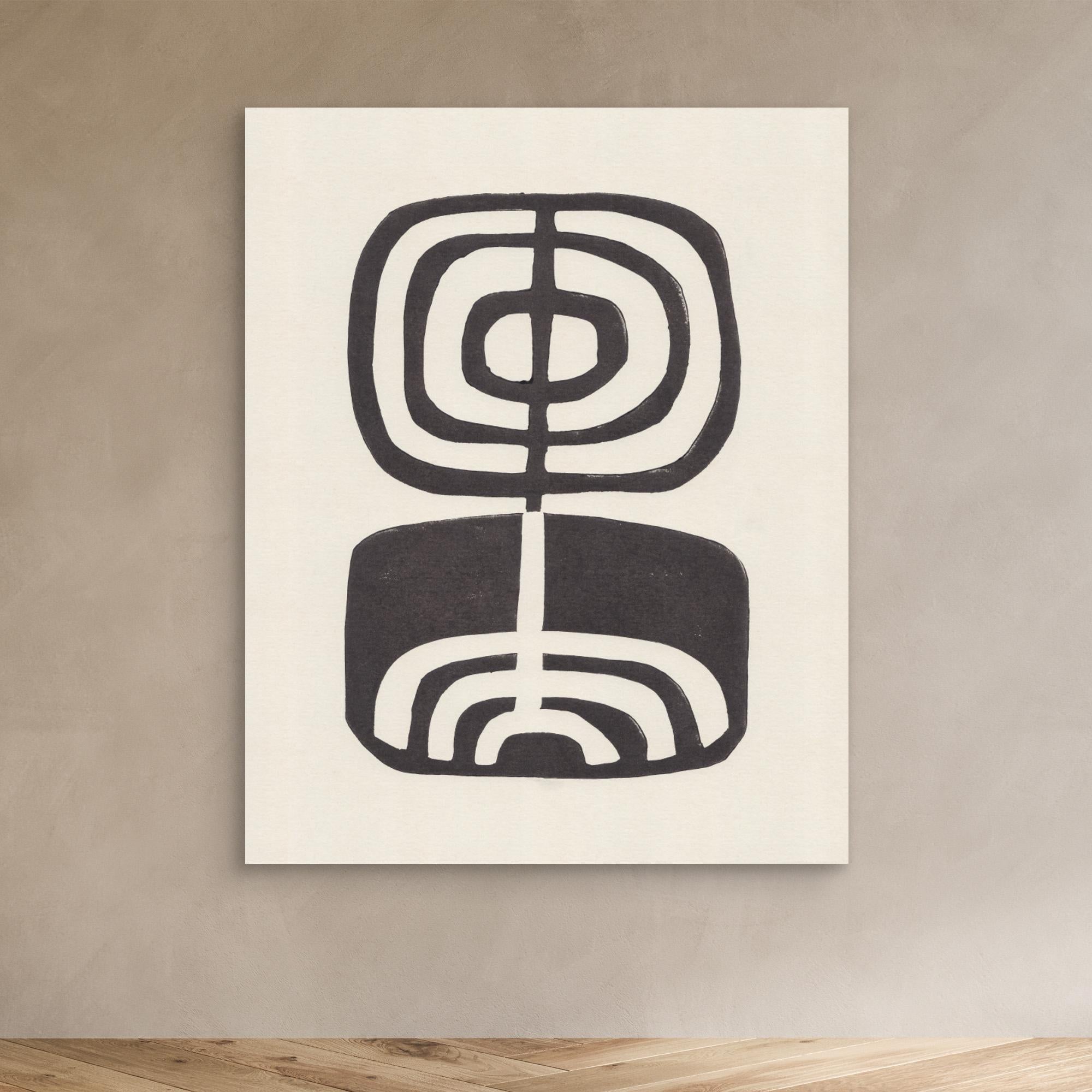 Modern Plant / Lino Print by Alisa Galitsyna