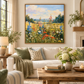 Wildflower Meadow Canvas Wall Art – Colorful Floral Landscape