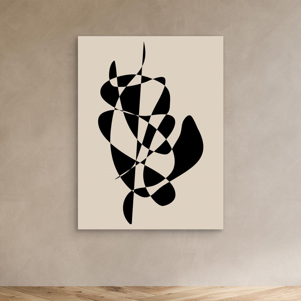 Abstract Black Shapes Artwork