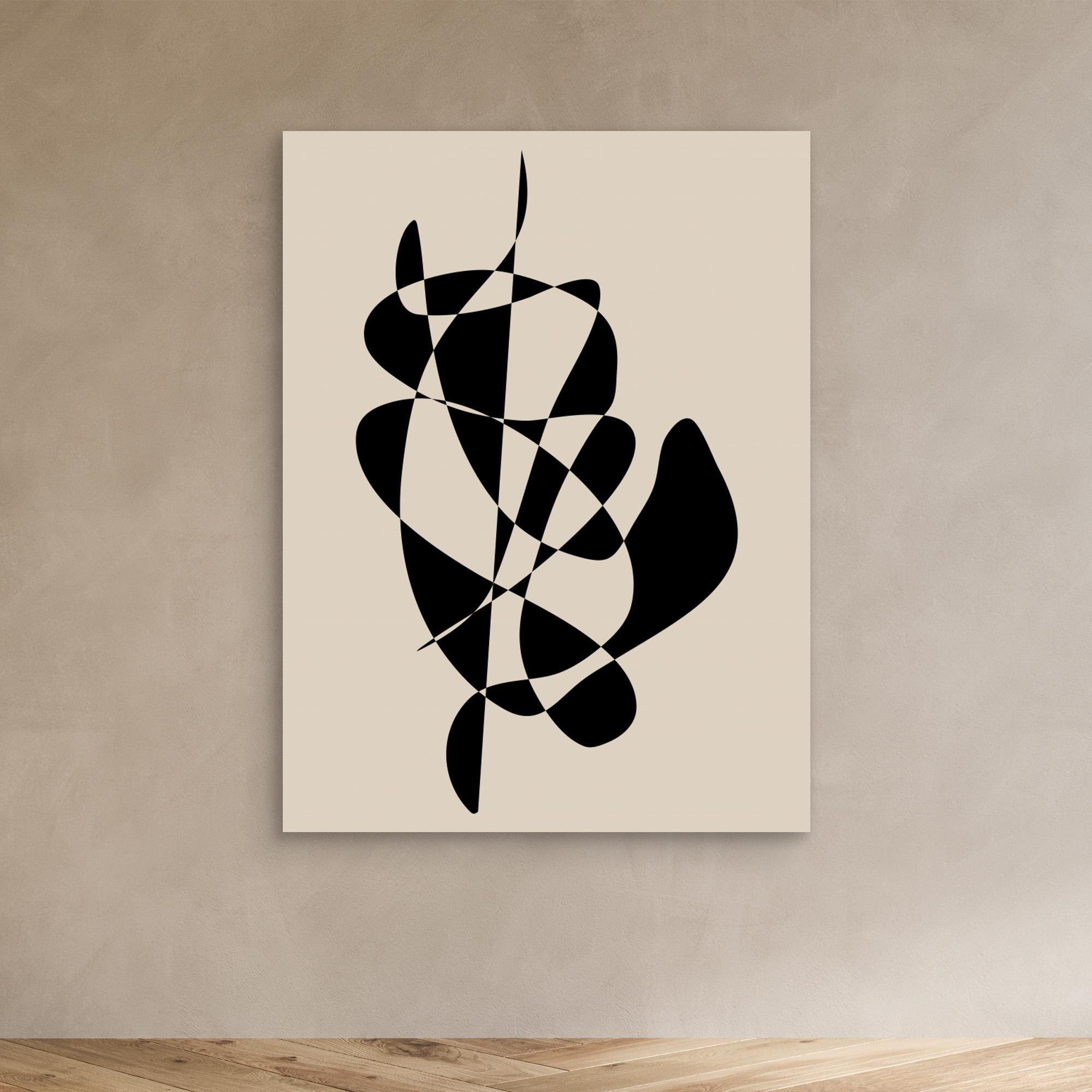 Abstract Black Shapes Artwork