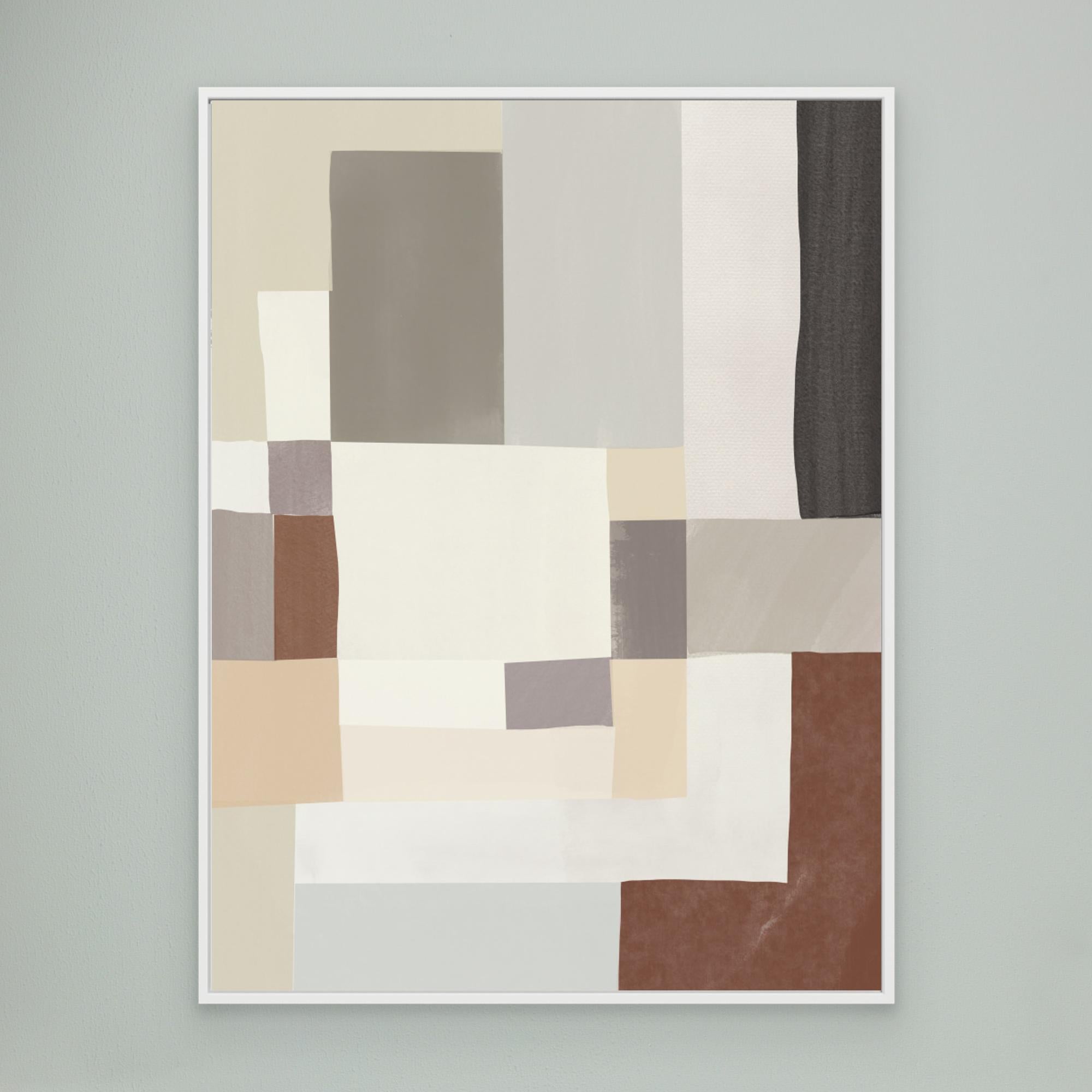 Neutral color geometrical abstract 02