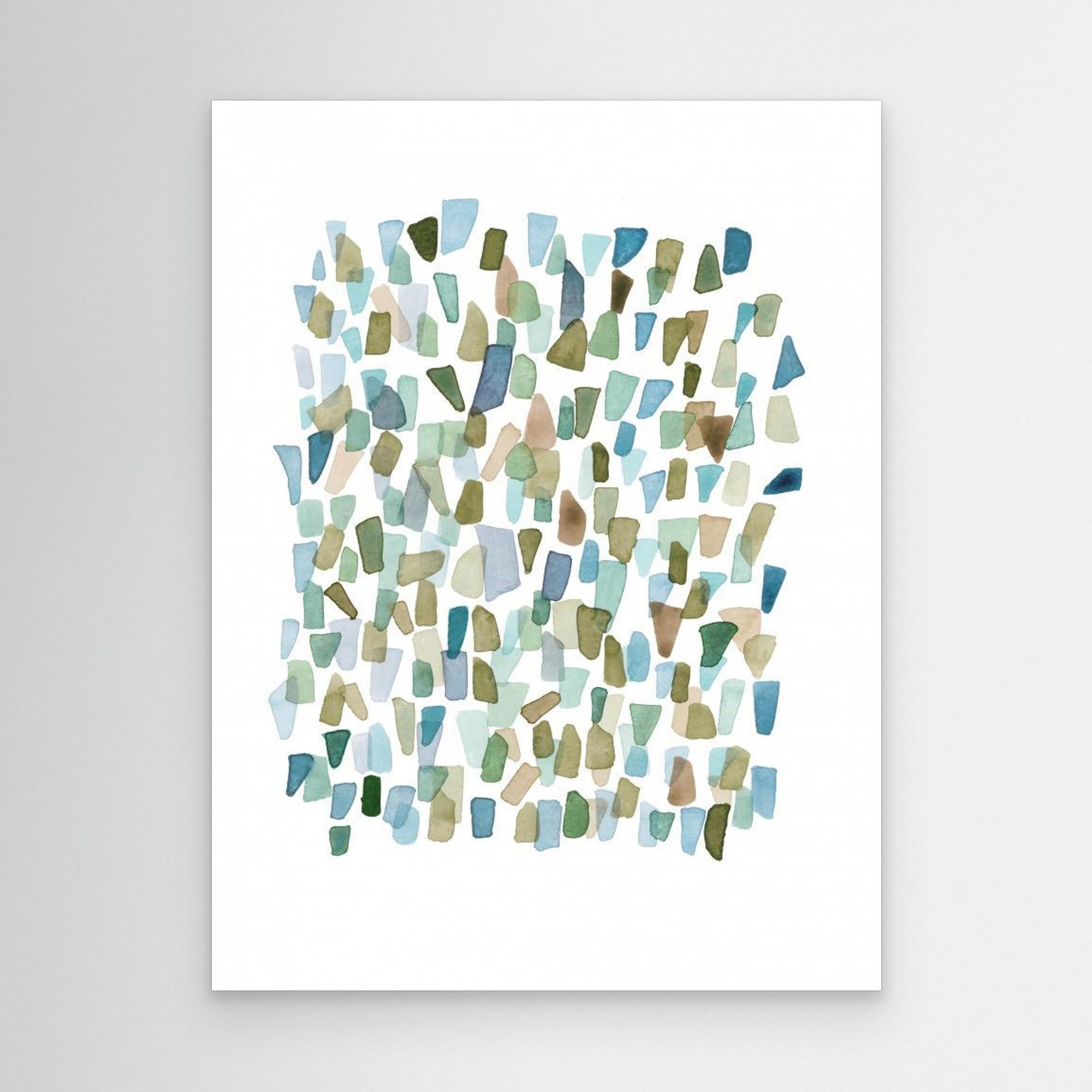 Green Mossy Seaglass