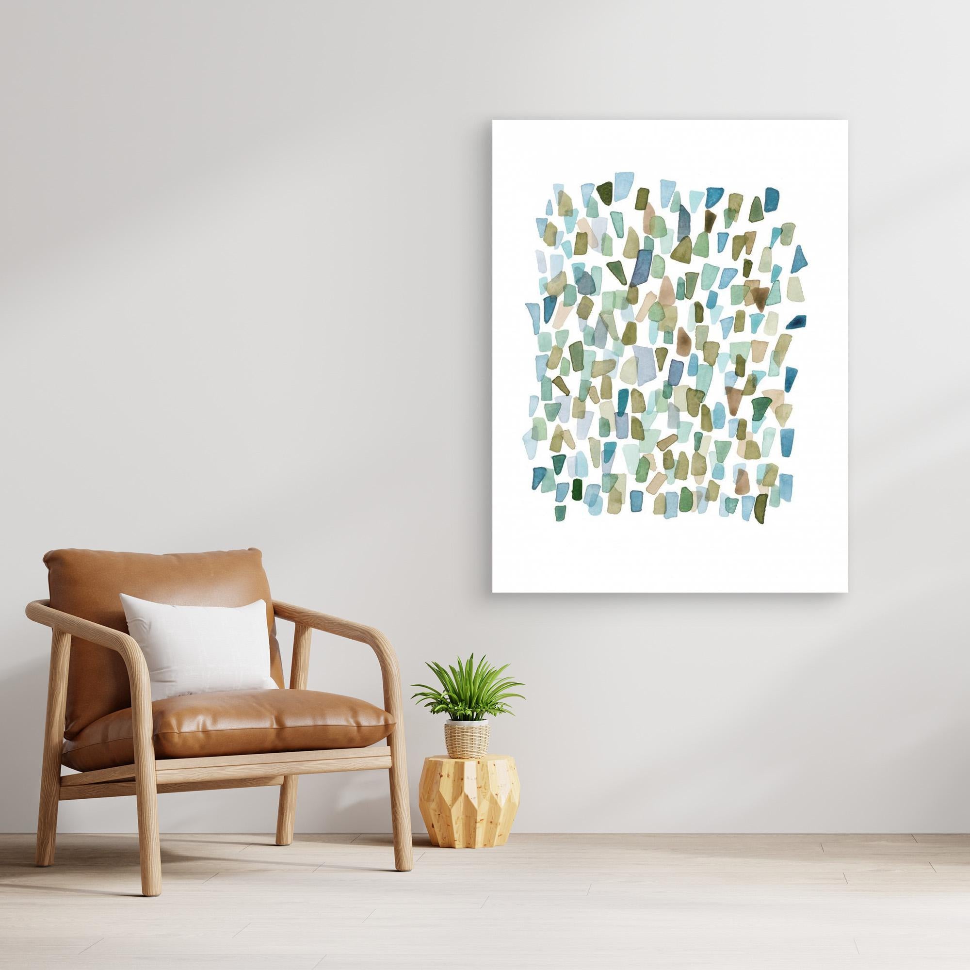 Green Mossy Seaglass