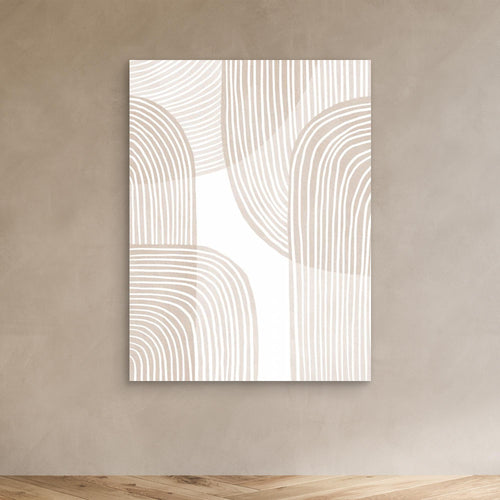 Abstract Beige Line Art