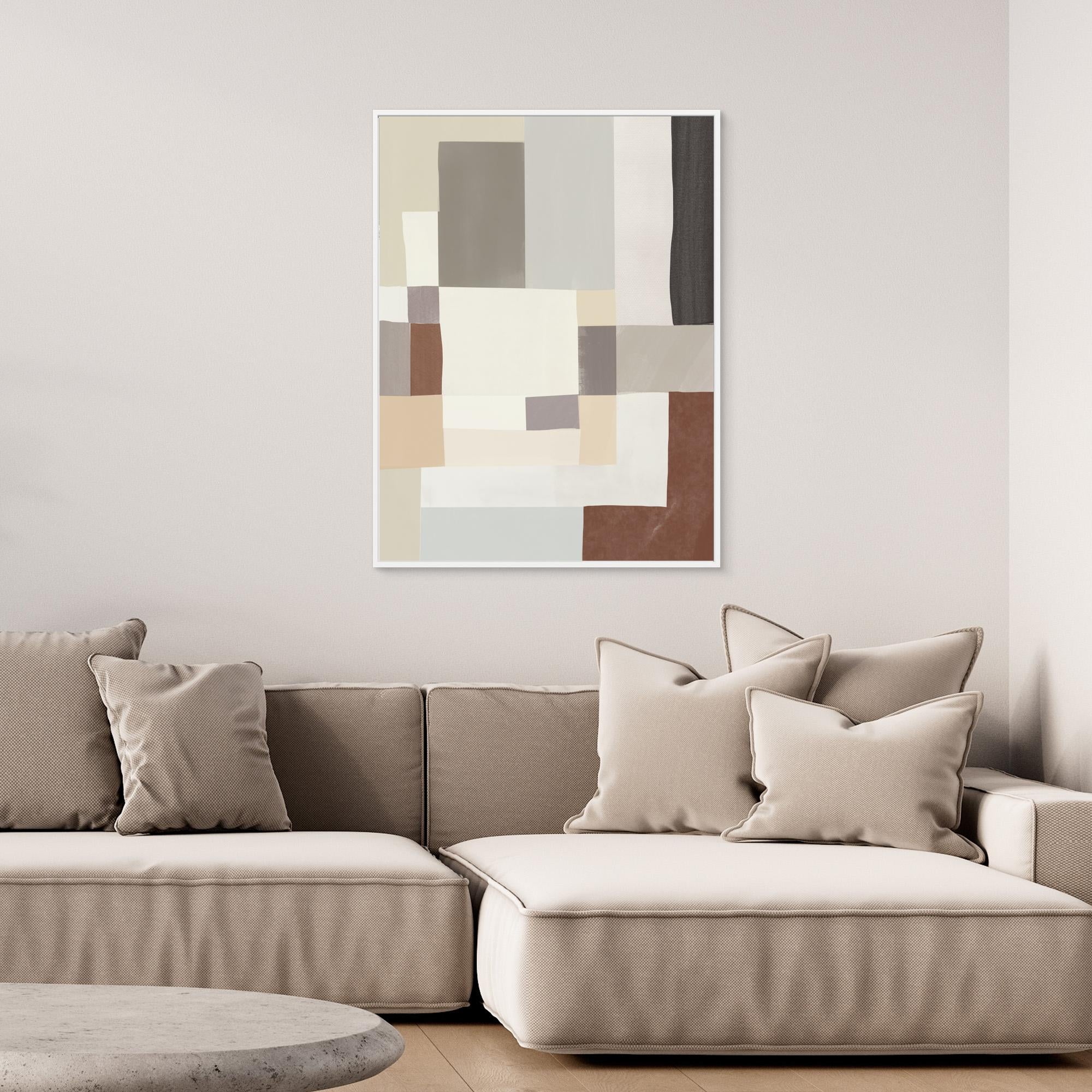 Neutral color geometrical abstract 02