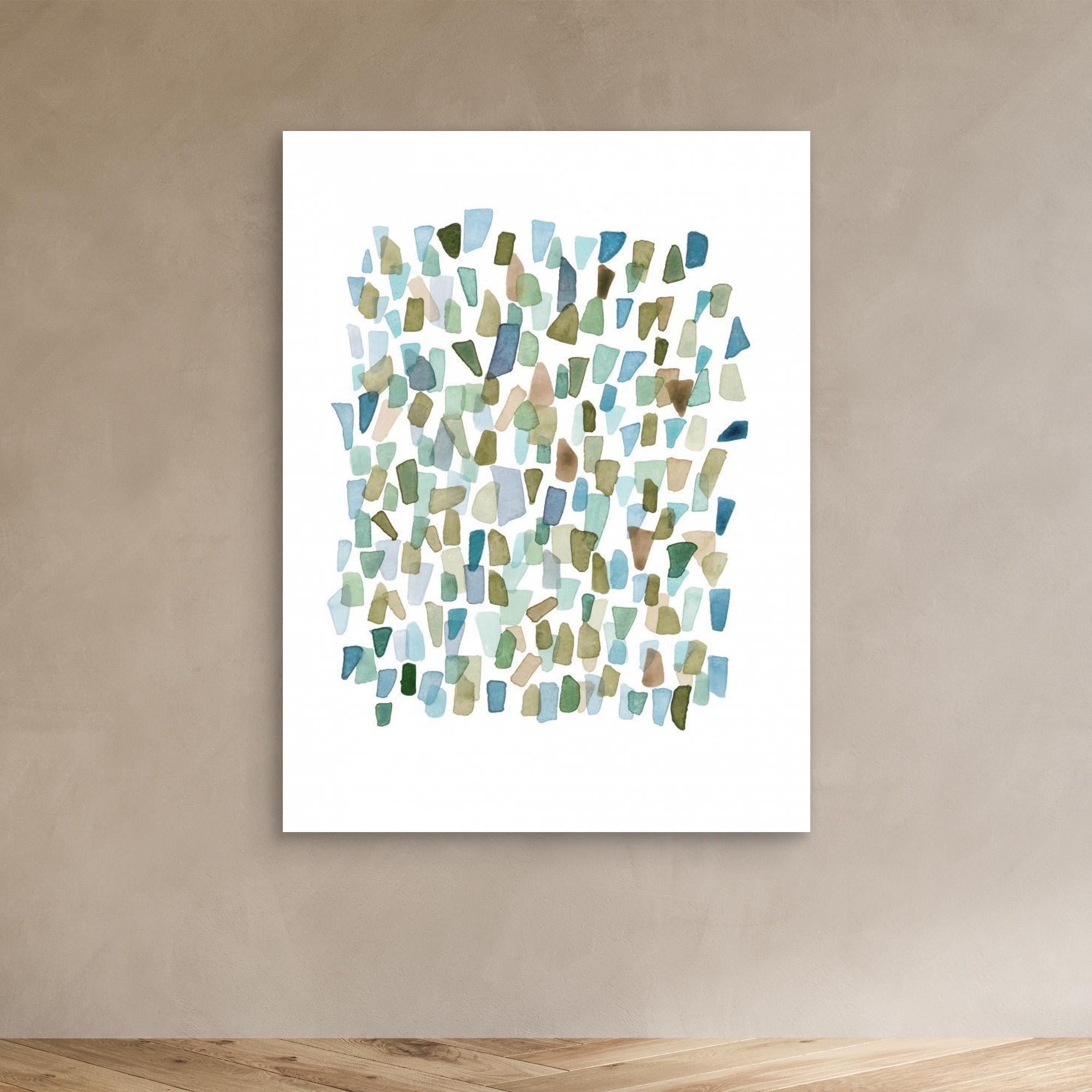 Green Mossy Seaglass