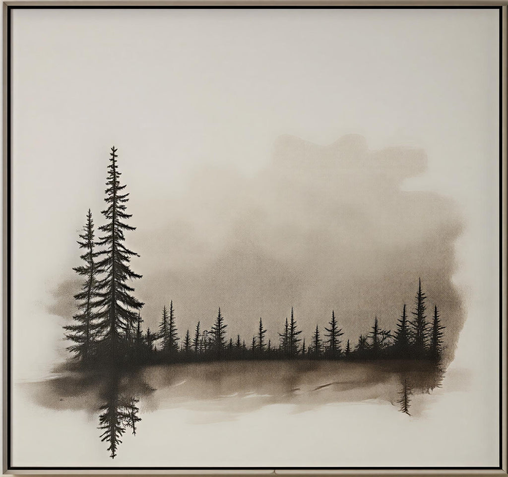 Minimal Forest Canvas Wall Art for Modern Interiors