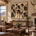 Longhorn Herd Wall Art – Modern Western Cattle Canvas