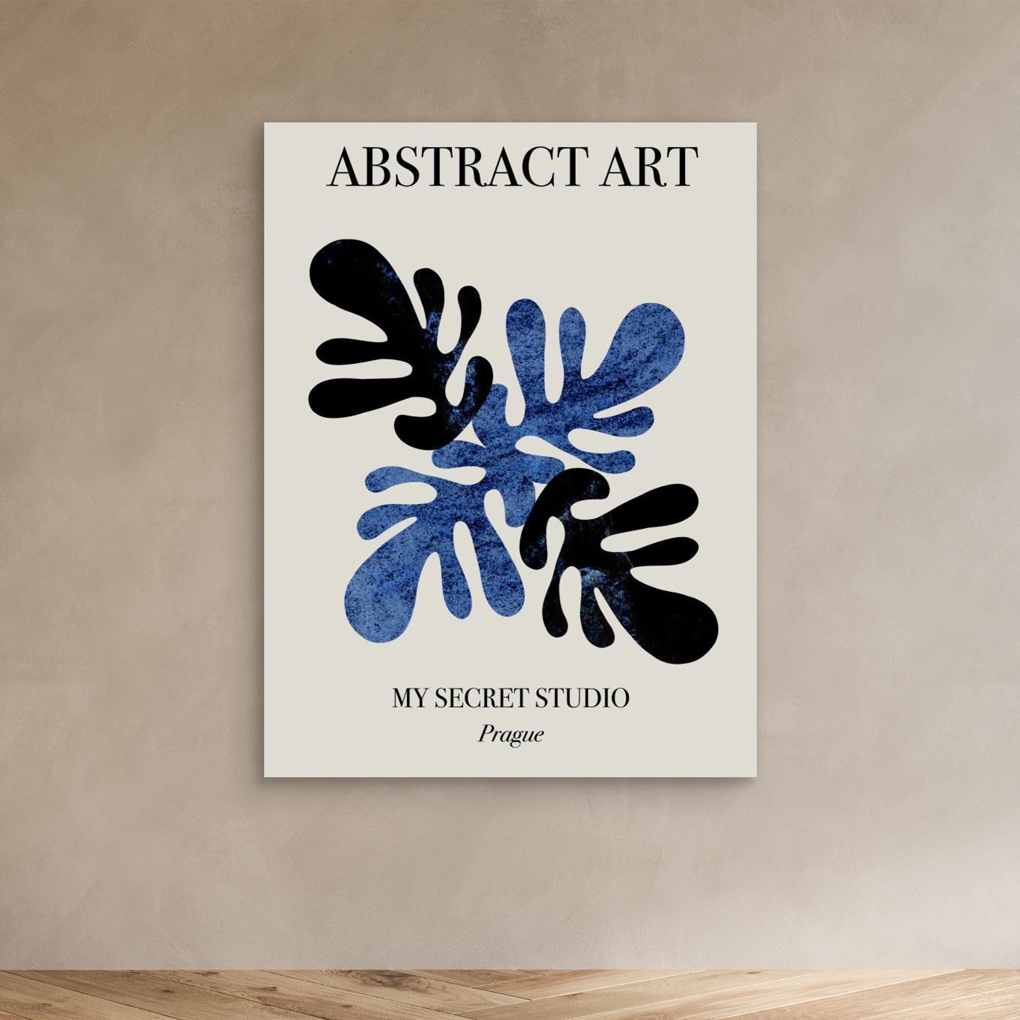 Abstract Blue Leaves