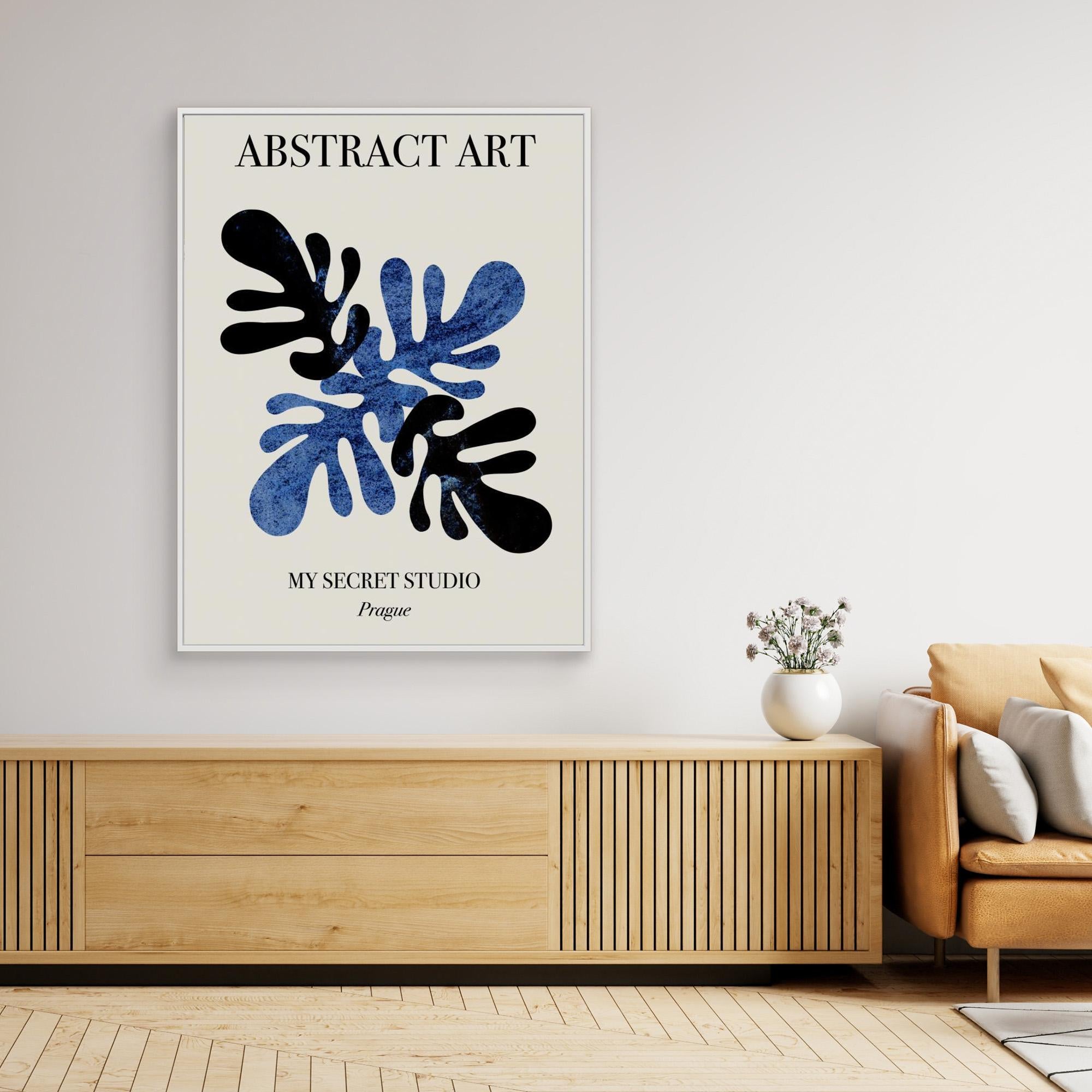 Abstract Blue Leaves