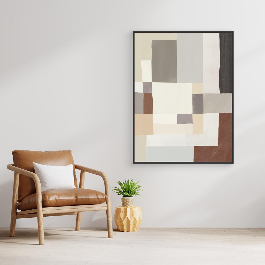 Neutral color geometrical abstract 02