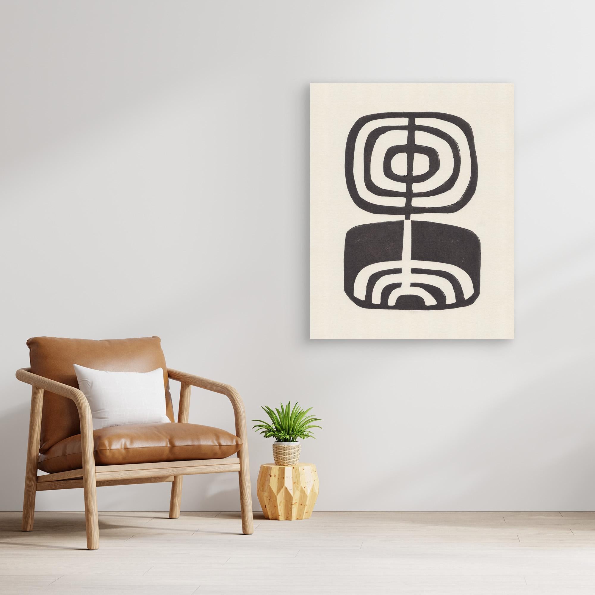 Modern Plant / Lino Print by Alisa Galitsyna