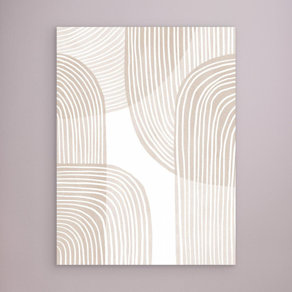 Abstract Beige Line Art